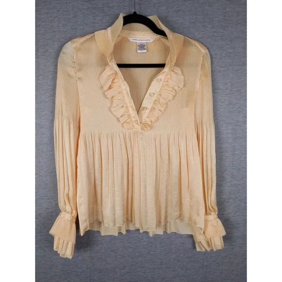 3x 👯‍♀️Host Pick⚡️Diane von Furstenberg Philippine Ruffle Top - Picture 7 of 11